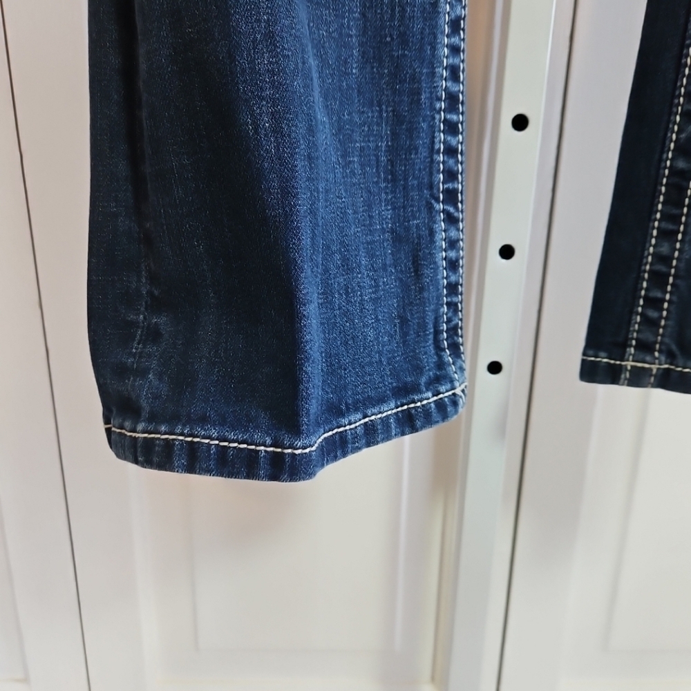 Miss Me WomensJeans Dark Blue Embellished Denim 5-Pocket Signature Bootcut 30 - Picture 6 of 13